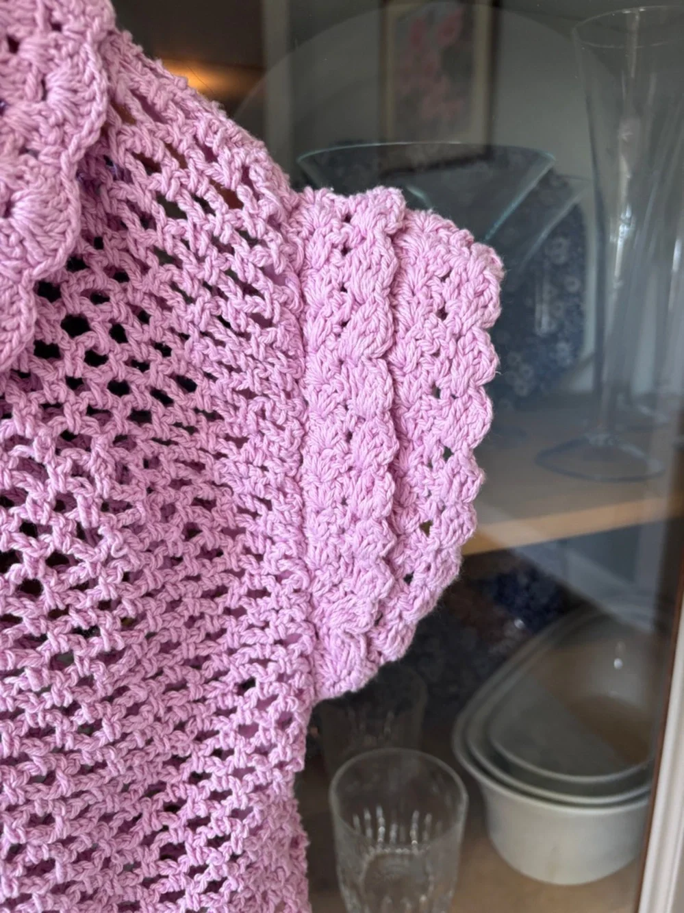 Free People Lily Crochet Top in Candy Lilac, size Small, NWT - Picture 5 of 9